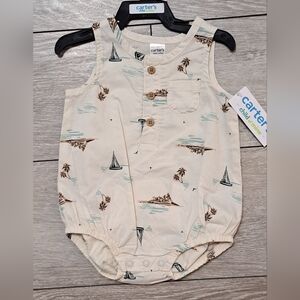Brand New Carter's Baby Romper with Nautical Print